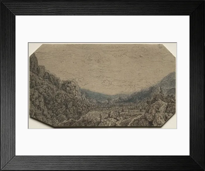 Framed Print : Enclosed Valley, c. 1623-30. Creator: Hercules Seghers (Dutch, 1589 / 90-c. 1638) Framed Print : Enclosed Valley, c. 1623-30. Creator: Hercules Seghers (Dutch, 1589 / 90-c. 1638)