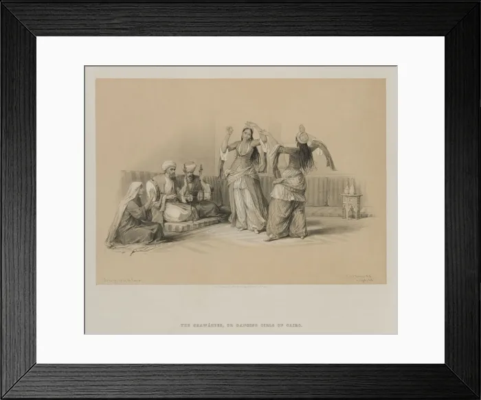 Framed Print : Egypt and Nubia, Volume III: Dancing Girls at Cairo, 1849. Creator: Louis Haghe (British Framed Print : Egypt and Nubia, Volume III: Dancing Girls at Cairo, 1849. Creator: Louis Haghe (British