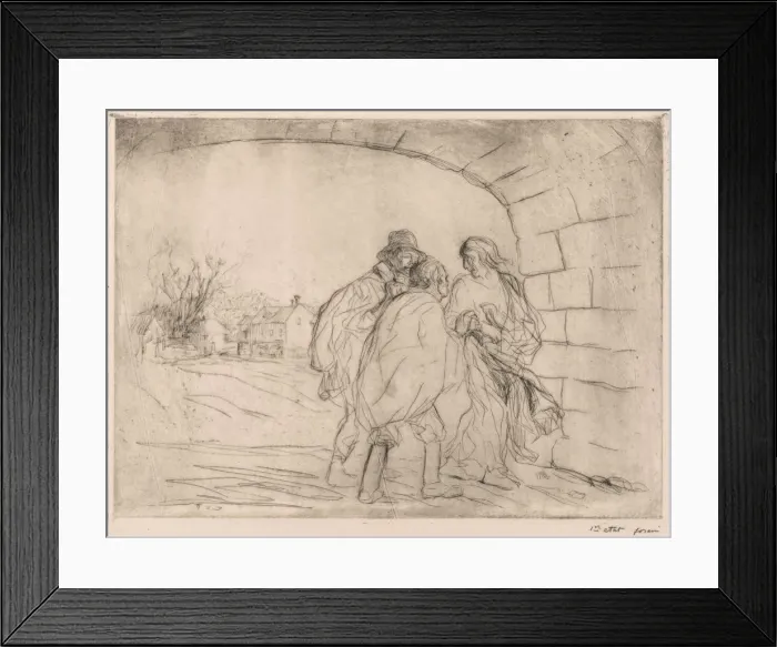 Framed Print : Encounter Under the Vault. Creator: Jean Louis Forain (French, 1852-1931) Framed Print : Encounter Under the Vault. Creator: Jean Louis Forain (French, 1852-1931)