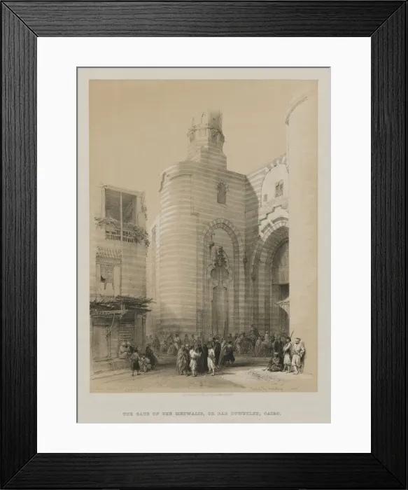 Framed Print : Egypt and Nubia, Volume III: Gate of the Metwaleys, Cairo, 1848. Creator: Louis Haghe (British