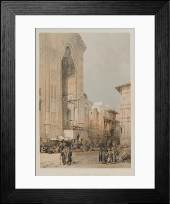 Framed Print : Egypt and Nubia, Volume III: Grand Entrance to the Mosque of the Sultan Hassan, 1849 Framed Print : Egypt and Nubia, Volume III: Grand Entrance to the Mosque of the Sultan Hassan, 1849