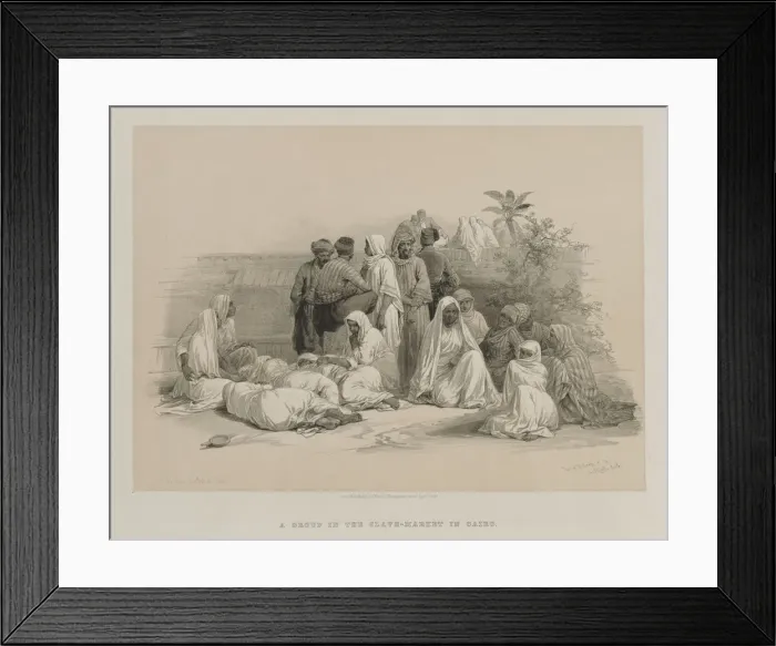 Framed Print : Egypt and Nubia, Volume III: In the Slave Market at Cairo, 1849. Creator: Louis Haghe (British Framed Print : Egypt and Nubia, Volume III: In the Slave Market at Cairo, 1849. Creator: Louis Haghe (British