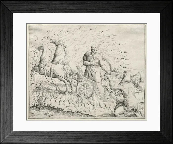Framed Print : Elijah Ascends to Heaven, 1547. Creator: Augustin Hirschvogel (German, 1503-1553) Framed Print : Elijah Ascends to Heaven, 1547. Creator: Augustin Hirschvogel (German, 1503-1553)