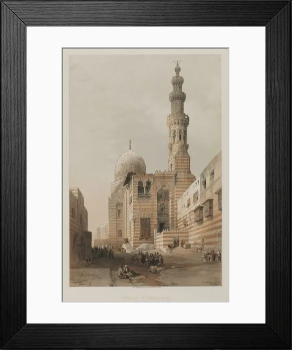 Framed Print : Egypt and Nubia, Volume III: Tombs of the Khalifs, Cairo, 1848. Creator: Louis Haghe (British Framed Print : Egypt and Nubia, Volume III: Tombs of the Khalifs, Cairo, 1848. Creator: Louis Haghe (British