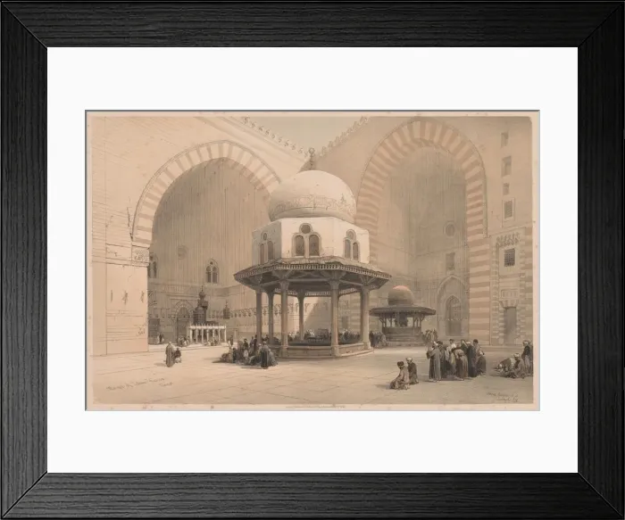 Framed Print : Egypt and Nubia: Volume III - No. 8, Mosque of Sultan Hassan, Cairo, 1838. Creator Framed Print : Egypt and Nubia: Volume III - No. 8, Mosque of Sultan Hassan, Cairo, 1838. Creator