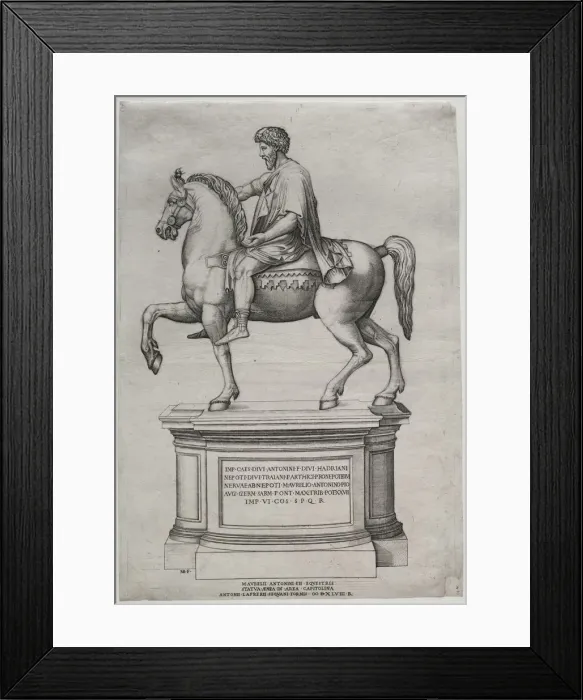 Framed Print : Equestrian Statue of Marcus Aurelius, 1548. Creator: Nicolas Beatrizet (French, 1515-after 1565) Framed Print : Equestrian Statue of Marcus Aurelius, 1548. Creator: Nicolas Beatrizet (French, 1515-after 1565)