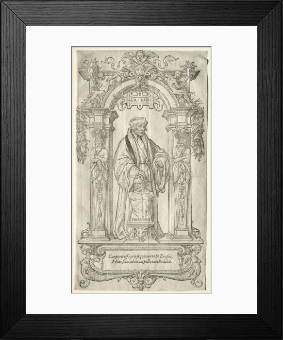Framed Print : Erasmus of Rotterdam. Creator: Hans Holbein (German, 1497  /  98-1543)