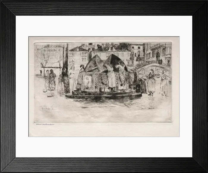 Framed Print : Etchings of Venice: Pozzo San Vio, 1882. Creator: Otto H. Bacher (American, 1856-1909) Framed Print : Etchings of Venice: Pozzo San Vio, 1882. Creator: Otto H. Bacher (American, 1856-1909)
