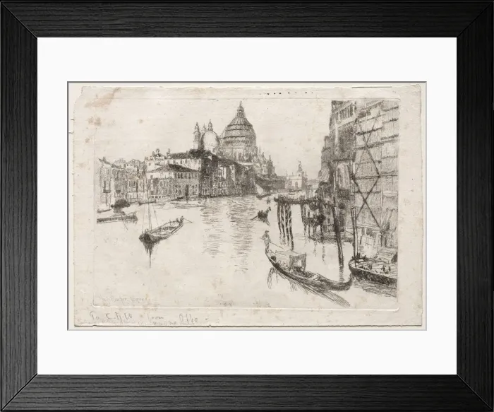 Framed Print : Entrance to Grand Canal, 1880. Creator: Otto H. Bacher (American, 1856-1909) Framed Print : Entrance to Grand Canal, 1880. Creator: Otto H. Bacher (American, 1856-1909)