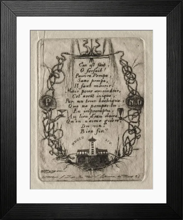 Framed Print : Etchings of Paris: The Notre Dame Pump, Small Plate, 1854. Creator: Charles Meryon (French Framed Print : Etchings of Paris: The Notre Dame Pump, Small Plate, 1854. Creator: Charles Meryon (French