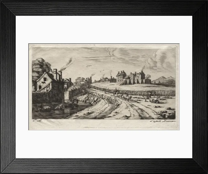 Framed Print : Entrance to the Faubourg, Saint-Marceau, Paris, 1850. Creator: Charles Meryon (French, 1821-1868) Framed Print : Entrance to the Faubourg, Saint-Marceau, Paris, 1850. Creator: Charles Meryon (French, 1821-1868)