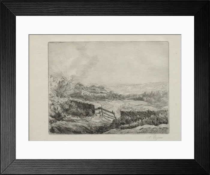 Framed Print : Entrance to the Field. Creator: Alphonse Legros (French, 1837-1911) Framed Print : Entrance to the Field. Creator: Alphonse Legros (French, 1837-1911)