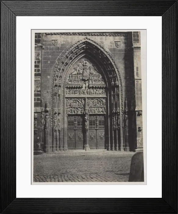 Framed Print : Entrance, St. Lorenz Cathedral, Nuremberg, c. late 1850 s. Creator: Schrag, attributed to Framed Print : Entrance, St. Lorenz Cathedral, Nuremberg, c. late 1850 s. Creator: Schrag, attributed to