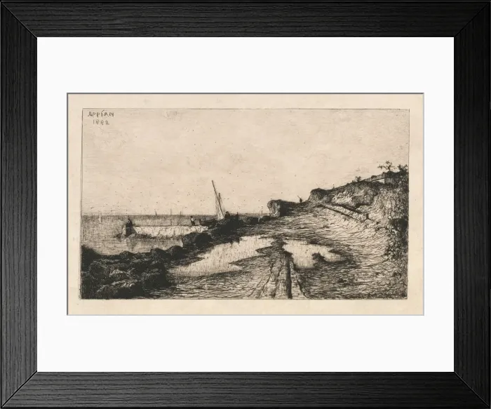 Framed Print : Environs of Carqueronne (Environs de Carqueronne), 1882. Creator: Adolphe Appian (French Framed Print : Environs of Carqueronne (Environs de Carqueronne), 1882. Creator: Adolphe Appian (French
