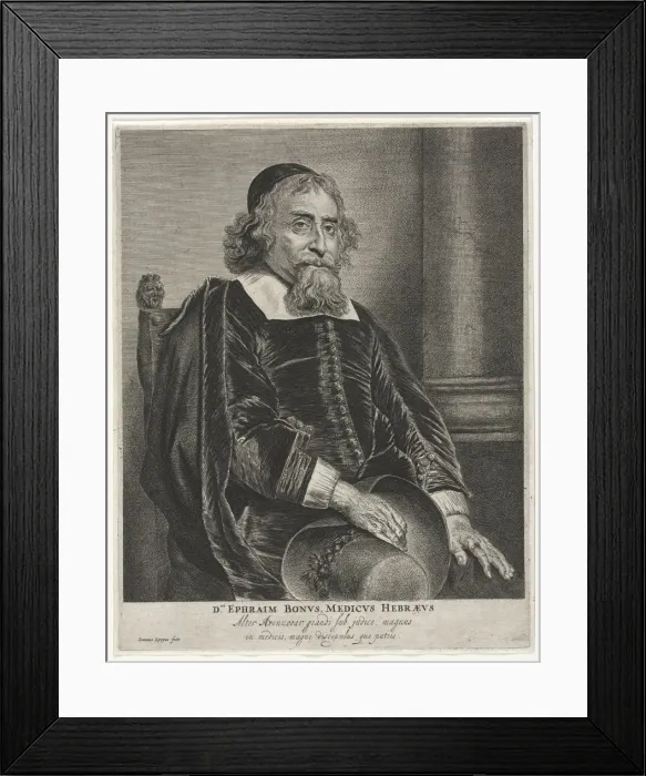 Framed Print : Ephraim Bonus. Creator: Jan Lievens (Dutch, 1607-1674) Framed Print : Ephraim Bonus. Creator: Jan Lievens (Dutch, 1607-1674)