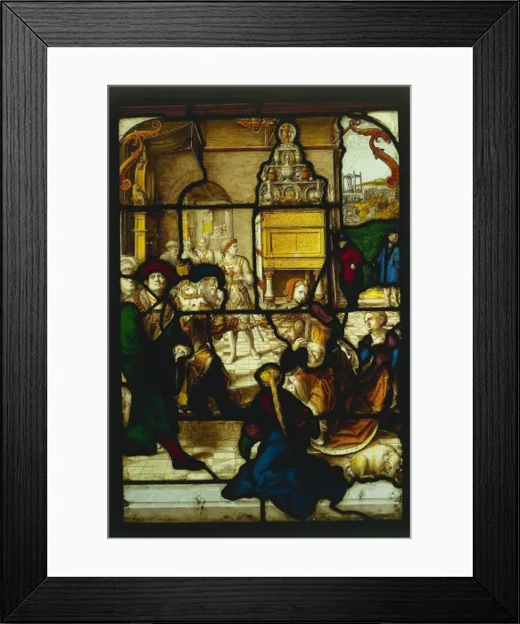 Framed Print : Esther before Ahasuerus, c. 1530. Creator: Dirk Vellert (Netherlandish, 1480 / 85-1547) Framed Print : Esther before Ahasuerus, c. 1530. Creator: Dirk Vellert (Netherlandish, 1480 / 85-1547)