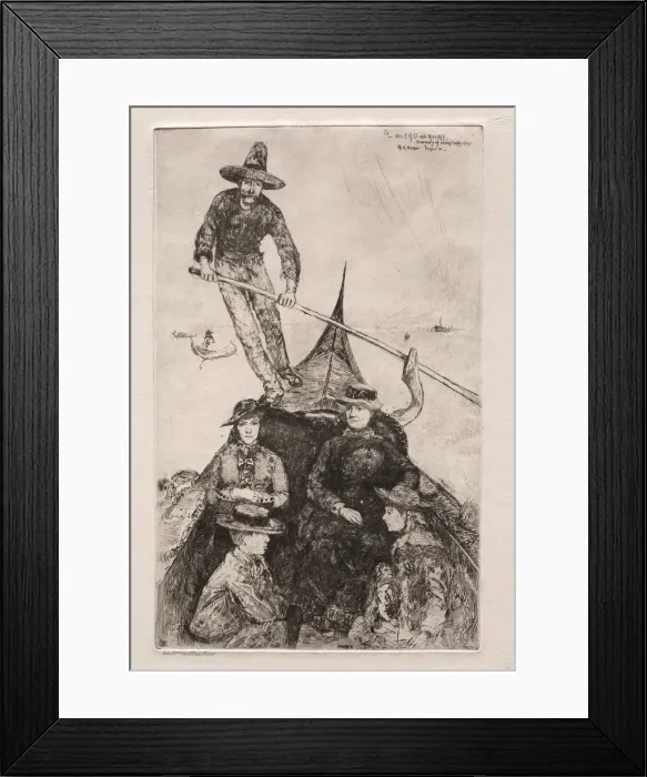 Framed Print : Etchings of Venice, 1881. Creator: Otto H. Bacher (American, 1856-1909) Framed Print : Etchings of Venice, 1881. Creator: Otto H. Bacher (American, 1856-1909)
