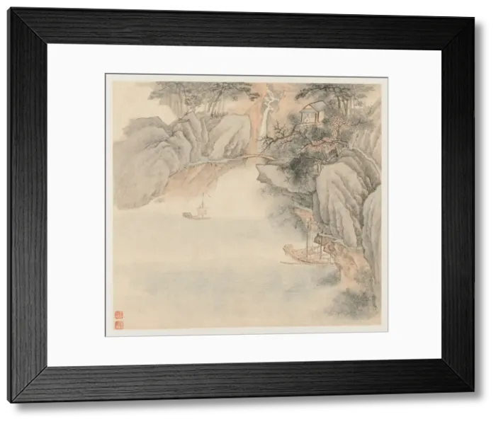 Framed Print : Album of Landscapes: Leaf 4, 1677. Creator: Wang Gai (Chinese, active c. 1677-1705) Framed Print : Album of Landscapes: Leaf 4, 1677. Creator: Wang Gai (Chinese, active c. 1677-1705)