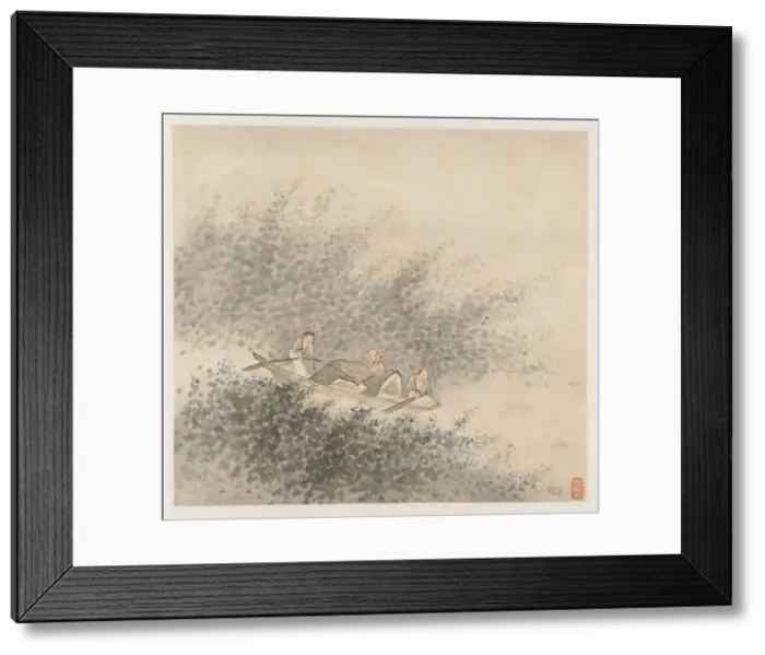 Framed Print : Album of Landscapes: Leaf 6, 1677. Creator: Wang Gai (Chinese, active c. 1677-1705) Framed Print : Album of Landscapes: Leaf 6, 1677. Creator: Wang Gai (Chinese, active c. 1677-1705)