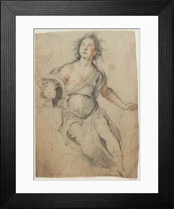 Framed Print : Allegorical Figure, c. 1635. Creator: Bernardo Strozzi (Italian, 1581?-1644) Framed Print : Allegorical Figure, c. 1635. Creator: Bernardo Strozzi (Italian, 1581?-1644)