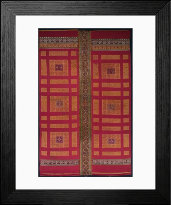 Framed Print : Alhambra Palace Silk Curtain, mid 1300s. Creator: Unknown Framed Print : Alhambra Palace Silk Curtain, mid 1300s. Creator: Unknown