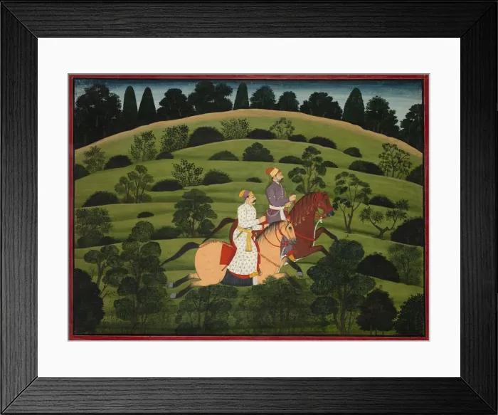 Framed Print : Akrura Rides Toward Dwarka, page from the large Basohli Bhagavata Purana, c. 1760-1765 Framed Print : Akrura Rides Toward Dwarka, page from the large Basohli Bhagavata Purana, c. 1760-1765
