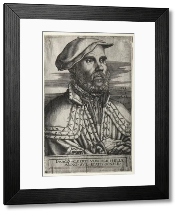 Framed Print : Albert van der Helle, 1538. Creator: Heinrich Aldegrever (German, 1502-1555 / 61) Framed Print : Albert van der Helle, 1538. Creator: Heinrich Aldegrever (German, 1502-1555 / 61)