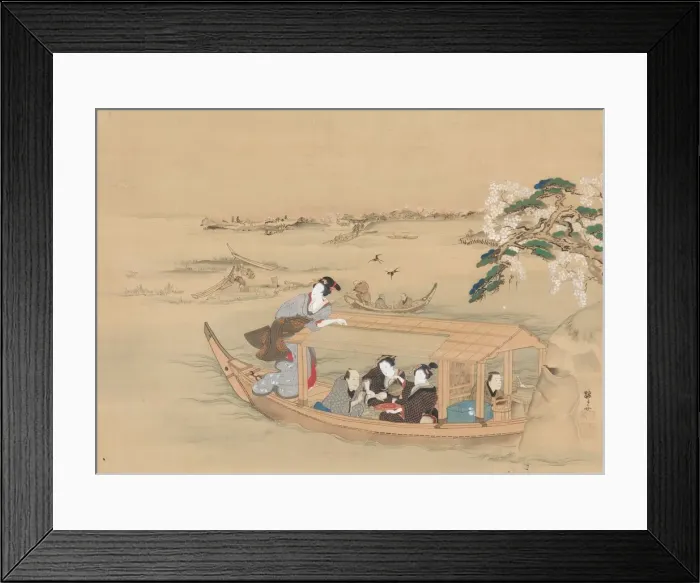 Framed Print : Boat to the Yoshiwara, 1800s. Creator: Teisai Hokuba (Japanese, 1771-1844) Framed Print : Boat to the Yoshiwara, 1800s. Creator: Teisai Hokuba (Japanese, 1771-1844)