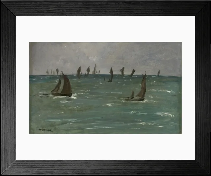 Framed Print : Boats at Berck-sur-Mer, 1873. Creator: Edouard Manet (French, 1832-1883) Framed Print : Boats at Berck-sur-Mer, 1873. Creator: Edouard Manet (French, 1832-1883)