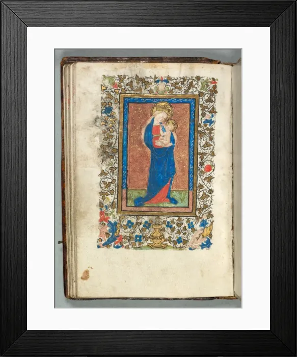 Framed Print : Book of Hours (Use of Metz): Fol. 26v, Virgin and Child, c. 1440. Creator: Unknown Framed Print : Book of Hours (Use of Metz): Fol. 26v, Virgin and Child, c. 1440. Creator: Unknown