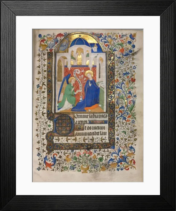Framed Print : Book of Hours (Use of Paris): Annunciation, c. 1420. Creator: Boucicaut Master (French Framed Print : Book of Hours (Use of Paris): Annunciation, c. 1420. Creator: Boucicaut Master (French