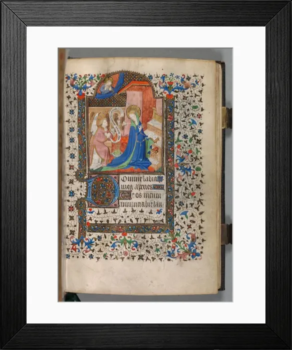 Framed Print : Book of Hours (Use of Paris): Fol. 37r, Annunciation, c. 1420. Creator: The Bedford Master (French Framed Print : Book of Hours (Use of Paris): Fol. 37r, Annunciation, c. 1420. Creator: The Bedford Master (French