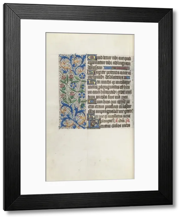 Framed Print : Book of Hours (Use of Rouen): fol. 104v, c. 1470. Creator: Master of the Geneva Latini (French