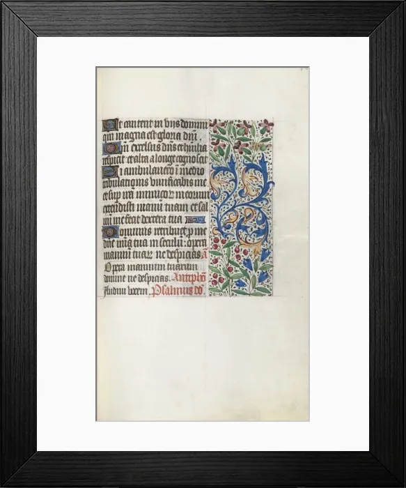 Framed Print : Book of Hours (Use of Rouen): fol. 107r, c. 1470. Creator: Master of the Geneva Latini (French Framed Print : Book of Hours (Use of Rouen): fol. 107r, c. 1470. Creator: Master of the Geneva Latini (French