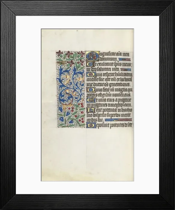 Framed Print : Book of Hours (Use of Rouen): fol. 107v, c. 1470. Creator: Master of the Geneva Latini (French Framed Print : Book of Hours (Use of Rouen): fol. 107v, c. 1470. Creator: Master of the Geneva Latini (French