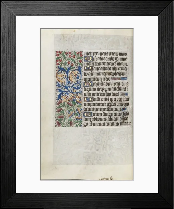 Framed Print : Book of Hours (Use of Rouen): fol. 110v, c. 1470. Creator: Master of the Geneva Latini (French Framed Print : Book of Hours (Use of Rouen): fol. 110v, c. 1470. Creator: Master of the Geneva Latini (French