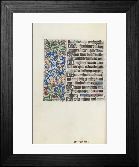 Framed Print : Book of Hours (Use of Rouen): fol. 118v, c. 1470. Creator: Master of the Geneva Latini (French Framed Print : Book of Hours (Use of Rouen): fol. 118v, c. 1470. Creator: Master of the Geneva Latini (French