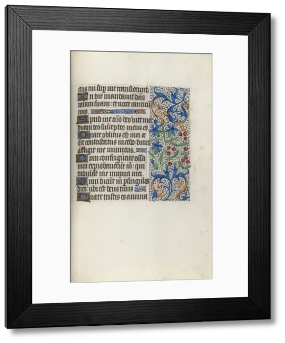 Framed Print : Book of Hours (Use of Rouen): fol. 130r, c. 1470. Creator: Master of the Geneva Latini (French Framed Print : Book of Hours (Use of Rouen): fol. 130r, c. 1470. Creator: Master of the Geneva Latini (French