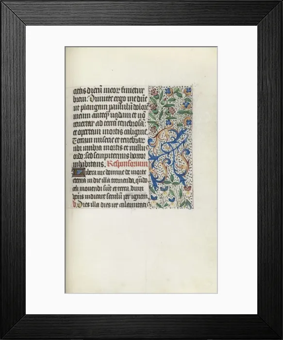 Framed Print : Book of Hours (Use of Rouen): fol. 133r, c. 1470. Creator: Master of the Geneva Latini (French Framed Print : Book of Hours (Use of Rouen): fol. 133r, c. 1470. Creator: Master of the Geneva Latini (French