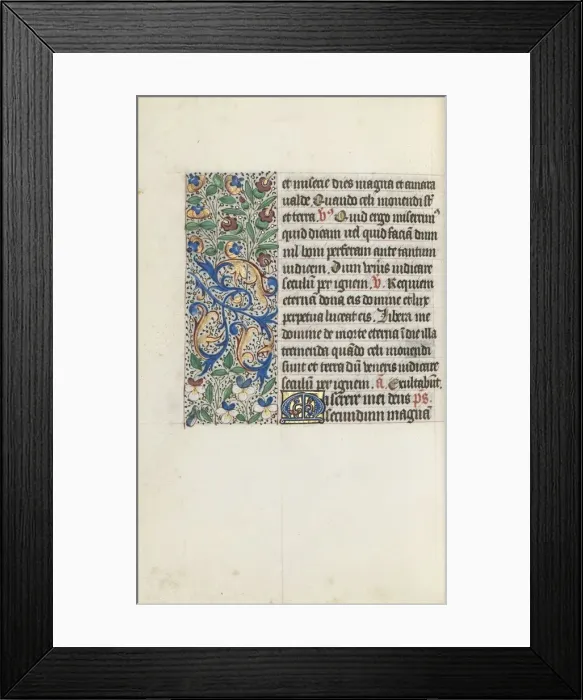 Framed Print : Book of Hours (Use of Rouen): fol. 133v, c. 1470. Creator: Master of the Geneva Latini (French Framed Print : Book of Hours (Use of Rouen): fol. 133v, c. 1470. Creator: Master of the Geneva Latini (French