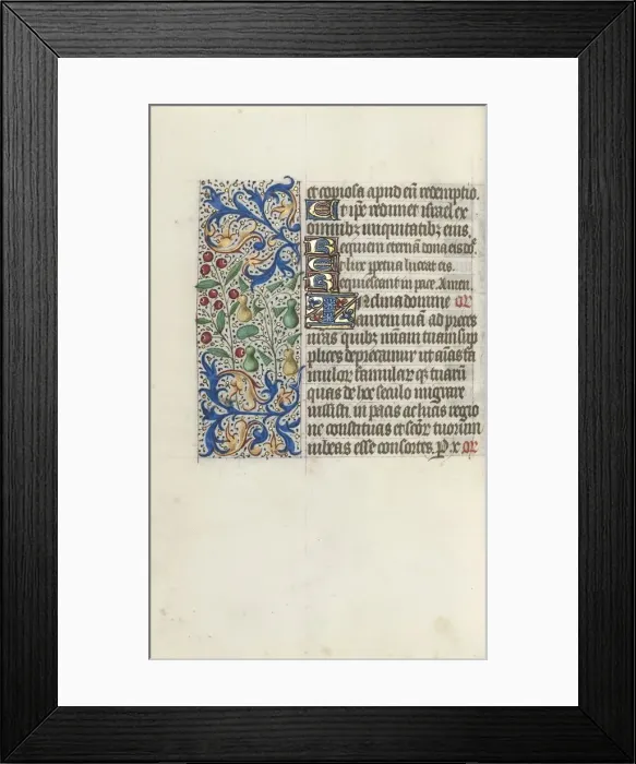 Framed Print : Book of Hours (Use of Rouen): fol. 145v, c. 1470. Creator: Master of the Geneva Latini (French Framed Print : Book of Hours (Use of Rouen): fol. 145v, c. 1470. Creator: Master of the Geneva Latini (French