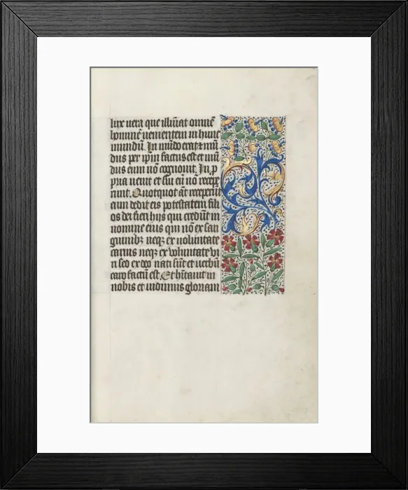 Framed Print : Book of Hours (Use of Rouen): fol. 14r, c. 1470. Creator: Master of the Geneva Latini (French Framed Print : Book of Hours (Use of Rouen): fol. 14r, c. 1470. Creator: Master of the Geneva Latini (French