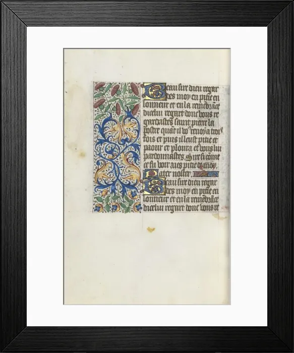 Framed Print : Book of Hours (Use of Rouen): fol. 153v, c. 1470. Creator: Master of the Geneva Latini (French Framed Print : Book of Hours (Use of Rouen): fol. 153v, c. 1470. Creator: Master of the Geneva Latini (French