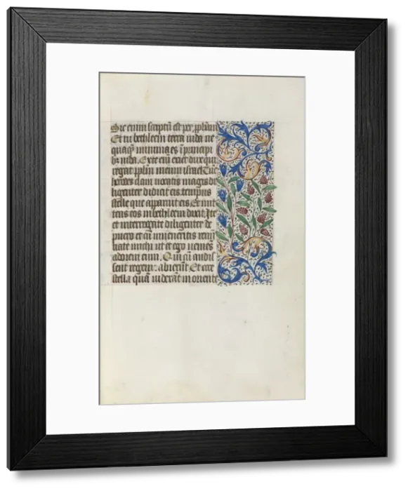 Framed Print : Book of Hours (Use of Rouen): fol. 17r, c. 1470. Creator: Master of the Geneva Latini (French Framed Print : Book of Hours (Use of Rouen): fol. 17r, c. 1470. Creator: Master of the Geneva Latini (French