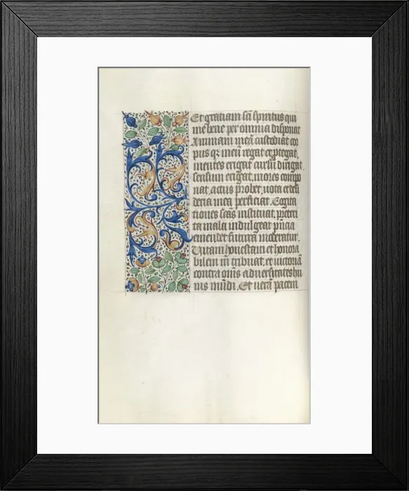 Framed Print : Book of Hours (Use of Rouen): fol. 21v, c. 1470. Creator: Master of the Geneva Latini (French Framed Print : Book of Hours (Use of Rouen): fol. 21v, c. 1470. Creator: Master of the Geneva Latini (French