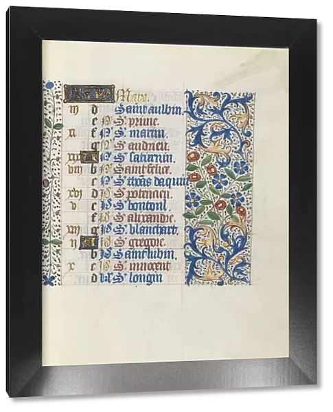 Book of Hours (Use of Rouen): fol. 3r, c. 1470. Creator: Master of the Geneva Latini (French