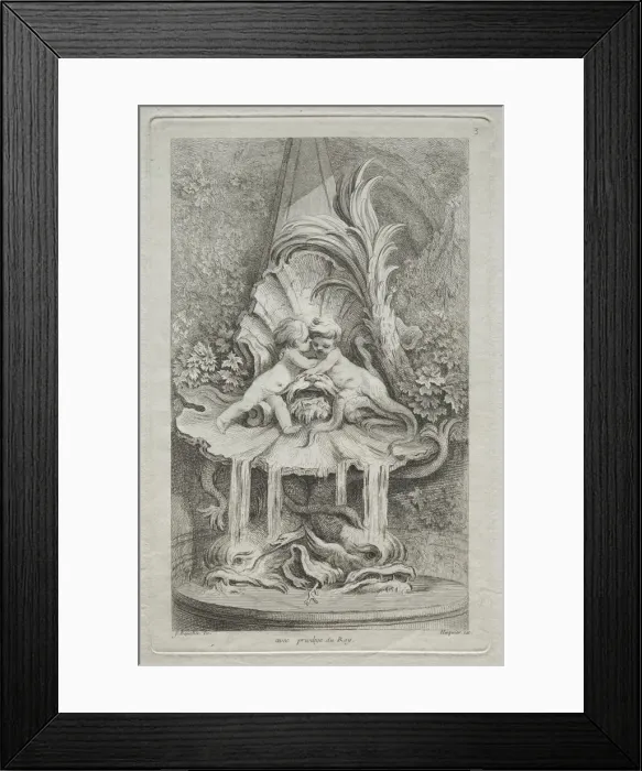 Framed Print : Book of Fountains: No. 3, c. 1736. Creator: Gabriel Huquier (French, 1695-1772) Framed Print : Book of Fountains: No. 3, c. 1736. Creator: Gabriel Huquier (French, 1695-1772)