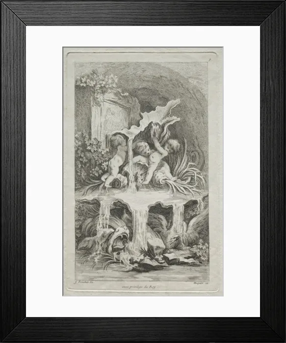 Framed Print : Book of Fountains: No. 7, c. 1736. Creator: Gabriel Huquier (French, 1695-1772) Framed Print : Book of Fountains: No. 7, c. 1736. Creator: Gabriel Huquier (French, 1695-1772)