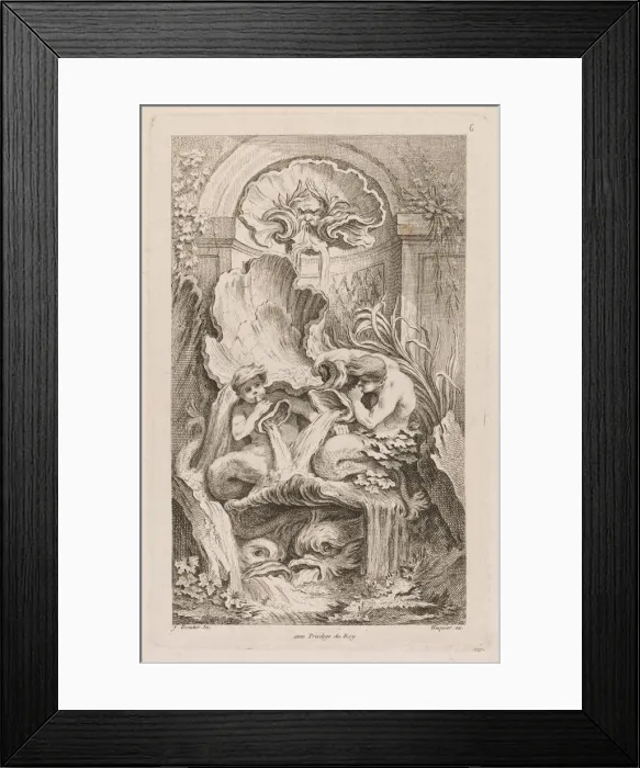 Framed Print : Book of Fountains: No. 6, c. 1736. Creator: Gabriel Huquier (French, 1695-1772) Framed Print : Book of Fountains: No. 6, c. 1736. Creator: Gabriel Huquier (French, 1695-1772)