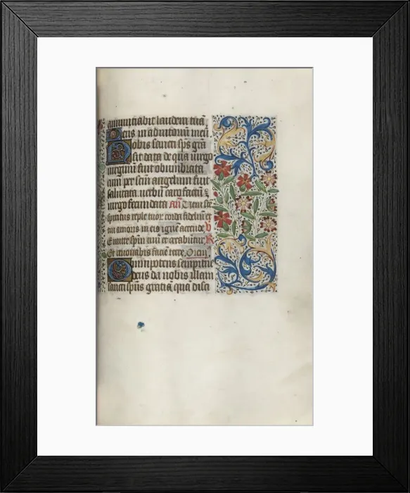 Framed Print : Book of Hours (Use of Rouen): fol. 100r, c. 1470. Creator: Master of the Geneva Latini (French Framed Print : Book of Hours (Use of Rouen): fol. 100r, c. 1470. Creator: Master of the Geneva Latini (French